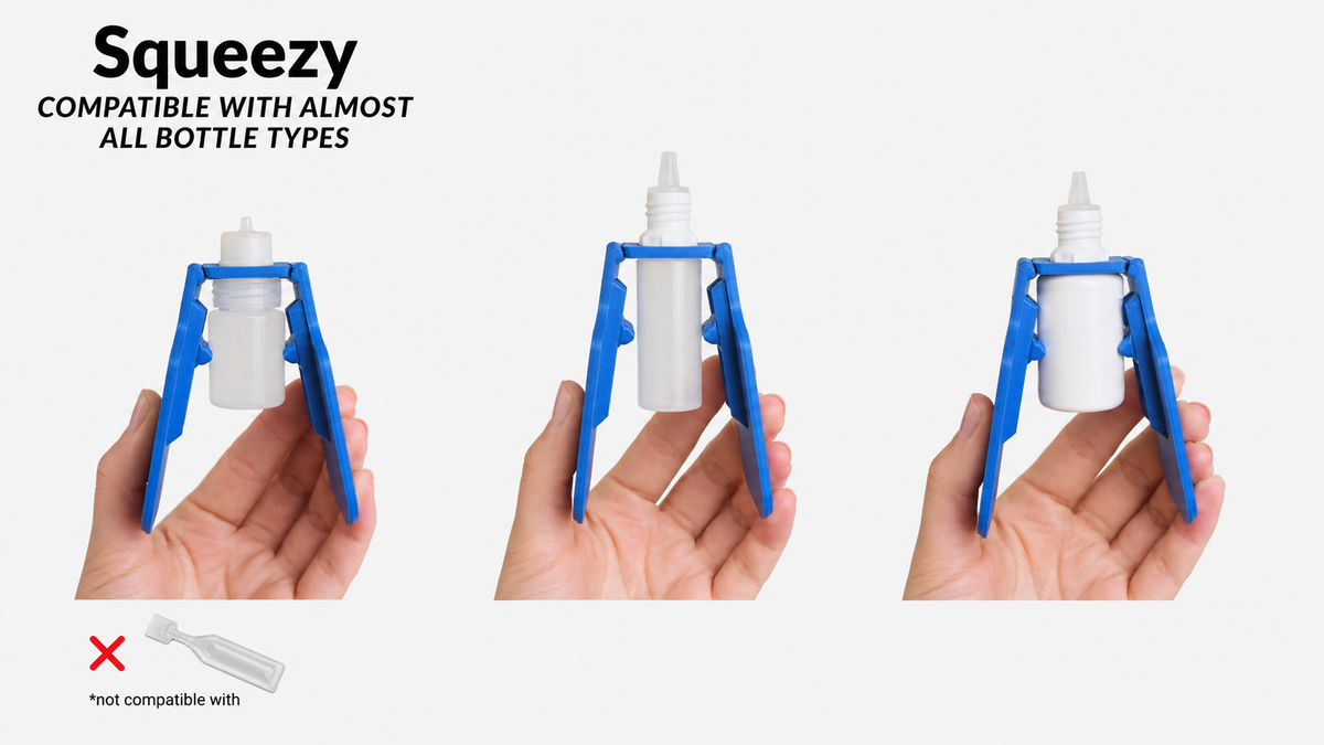 FortiWare® Squeezy – Eye Drop Aid for Comfortable Eye Drop Application